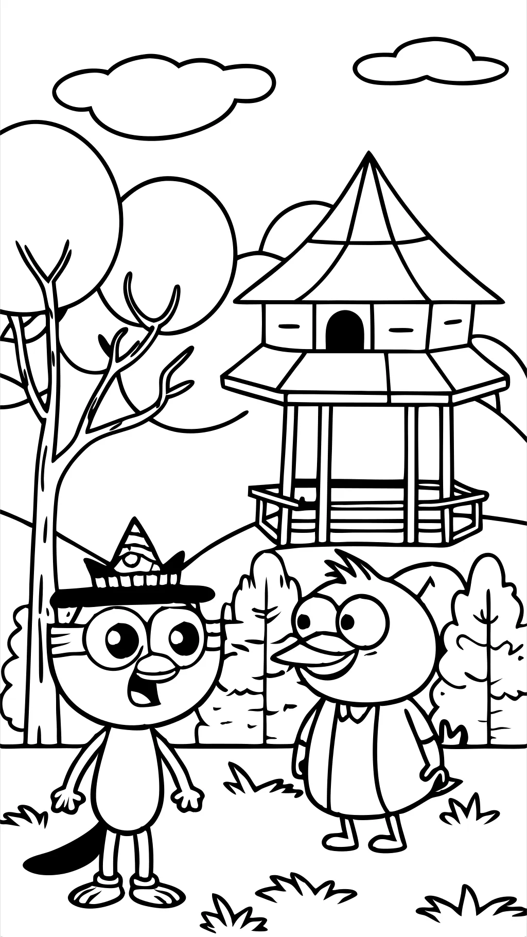 coloring pages regular show